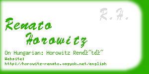 renato horowitz business card